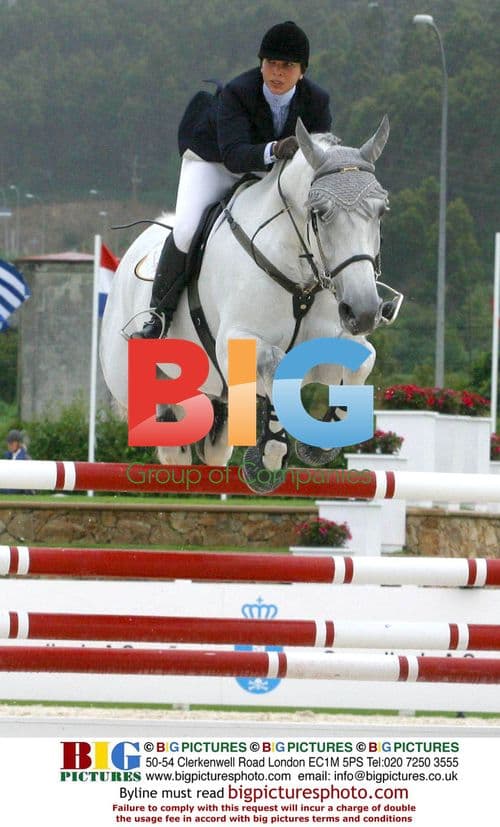 Princess Haya of Jordan at horse jumping event
