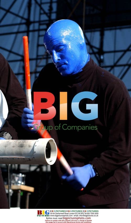 Blue Man Group performs in Irvine, CA