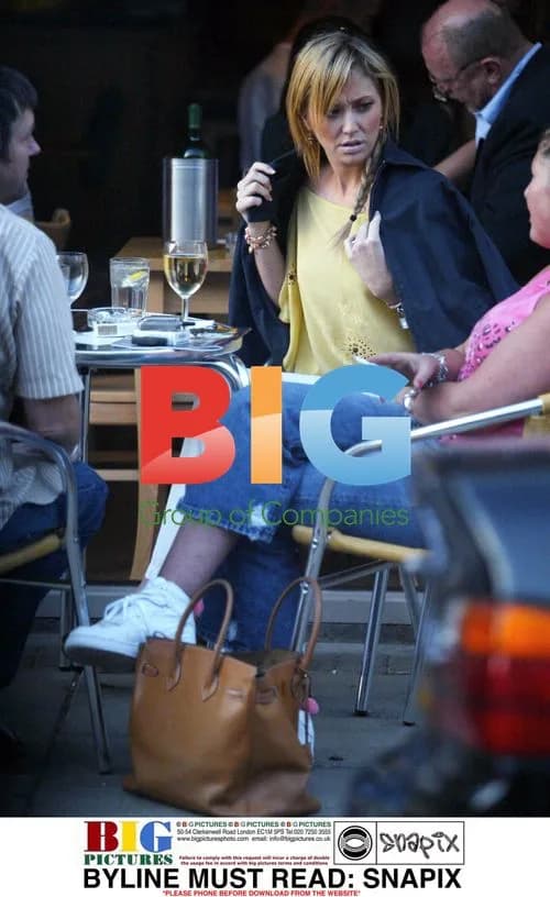 Jenny Frost and Boyfriend at Street Cafe