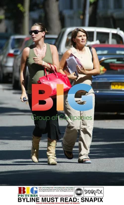 Pregnant Kate Moss and Sadie Frost in London