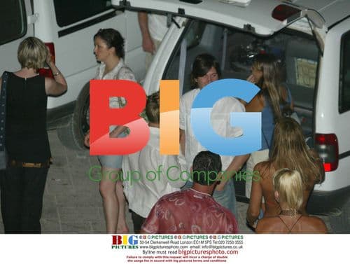 Vernon Kaye arrives at Mambo Club in Ibiza