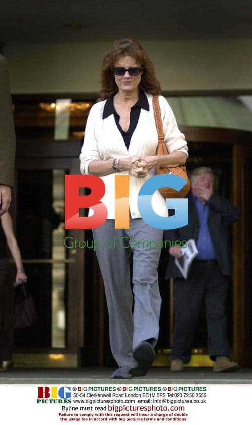 Susan Sarandon Leaving Sheraton Grand Hotel Edinburgh
