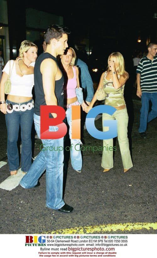 RACHEL STEVENS AND JEREMY EDWARDS OUT IN LONDON