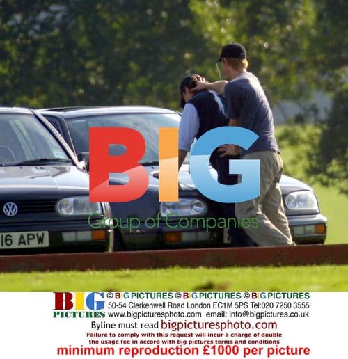 Prince Harry at Polo Match with Friend