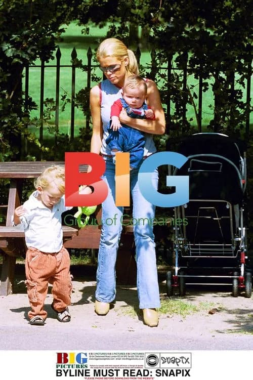 Melinda Messenger with Sons in Park