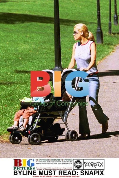 Melinda Messenger with Sons in Park