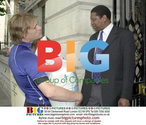 James Hendy presents recycled sewage to ambassador