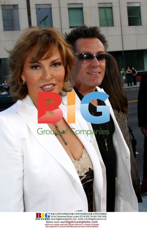 Raquel Welch and husband Richie Palmer at 'Serving Sara' premiere