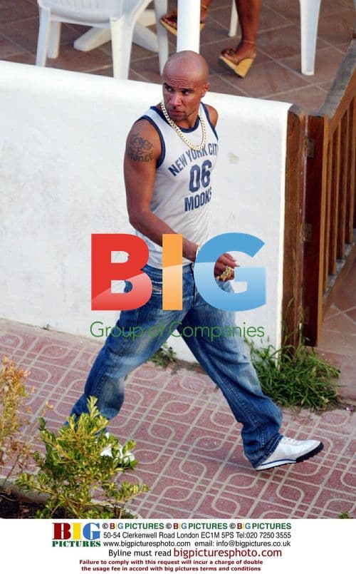 Goldie and Fiance at Cafe Mambo, Ibiza