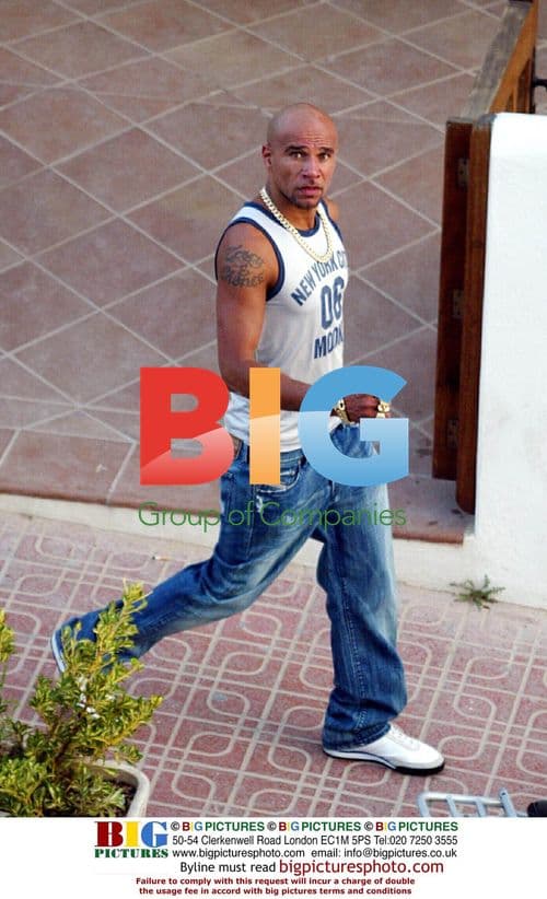 Goldie and Fiance at Cafe Mambo in Ibiza