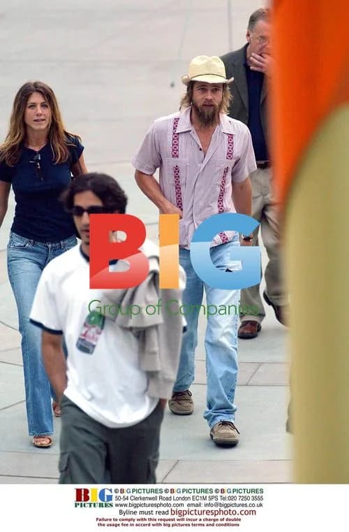Brad Pitt and Jennifer Aniston leave movie theater