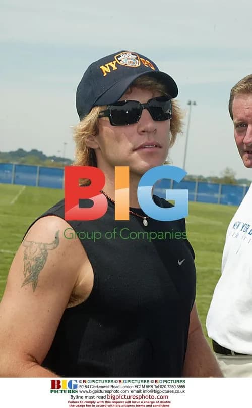 Jon Bon Jovi at Giants Practice