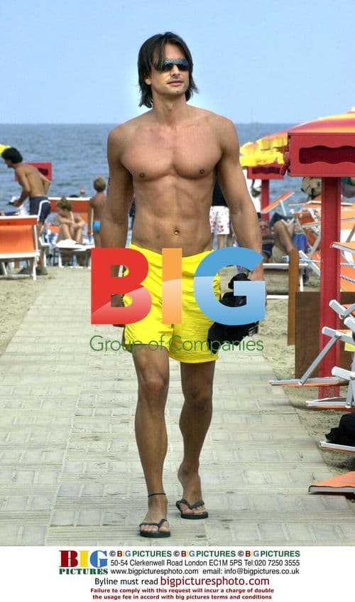 Model Marcus Schenkenberg on holiday in Milano Marittima