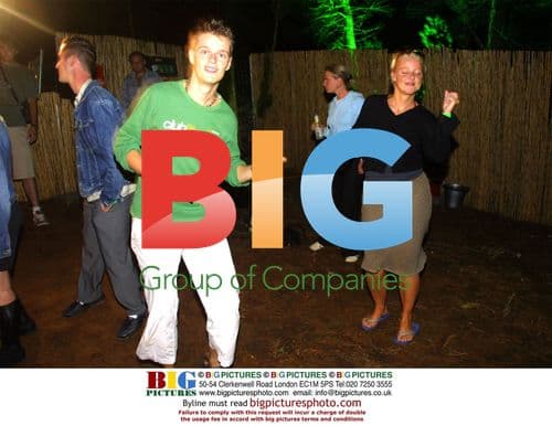 Party-goers at festival in Ibiza