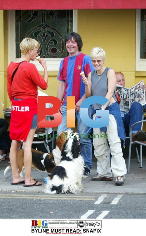 Sara Cox and Emma B with dogs