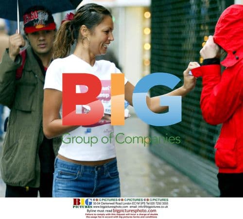 Gabrielle hands out condoms for World Aids Day