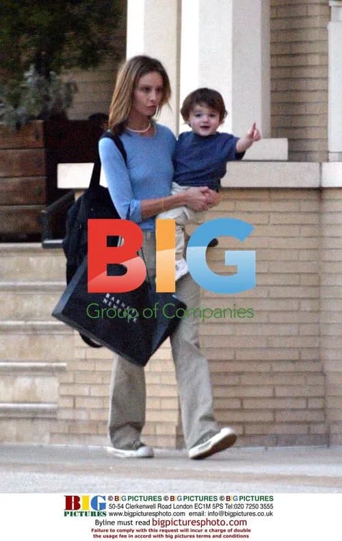 Calista Flockhart shopping with son