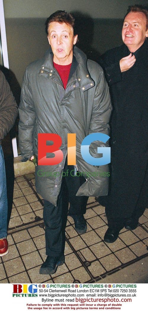 Sir Paul McCartney leaving Xmas party