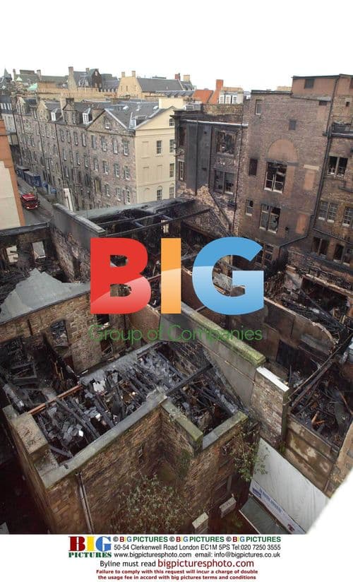 Aftermath of devastating fire in Edinburgh