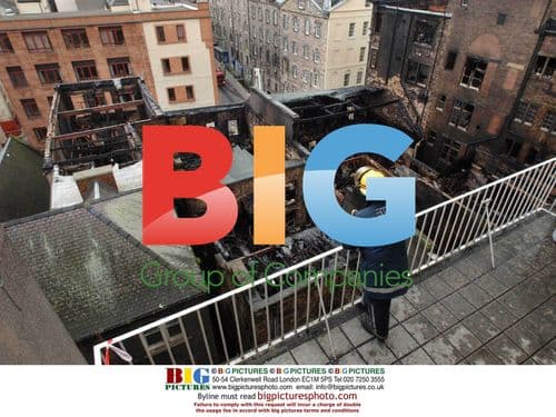 Devastation from Edinburgh fire at Chambers St