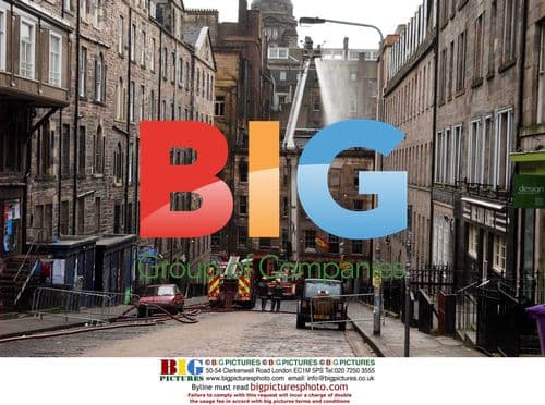 Devastation from fire in Edinburgh's Old Town