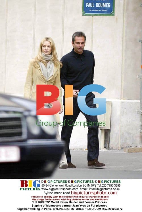 Karen Mulder and Jean Yves Le Fur in Paris