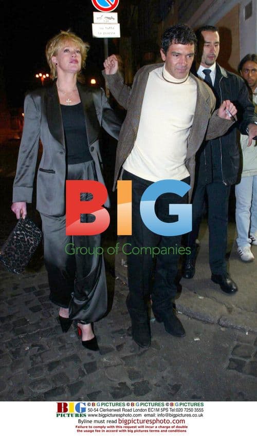 Melanie Griffith and Antonio Banderas in Rome
