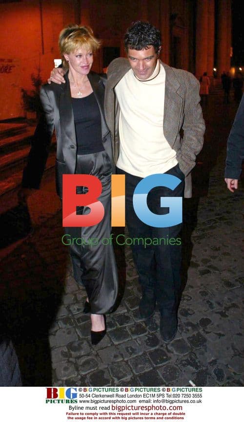 Melanie Griffith and Antonio Banderas in Rome