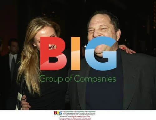 Cameron Diaz and Harvey Weinstein at "Gangs of New York" premiere