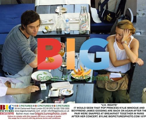 Kylie Minogue and James Gooding Spotted in Paris