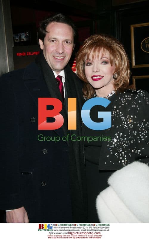 Joan Collins and husband at "Chicago" screening