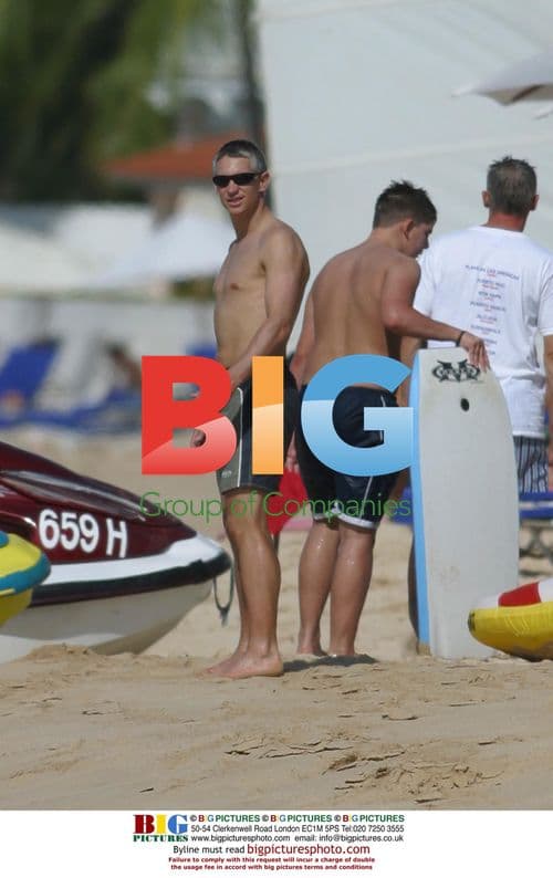 Gary Lineker with Family in Barbados