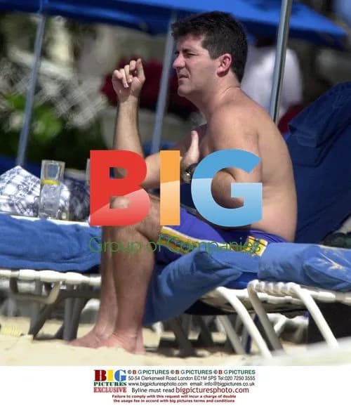 Simon Cowell on Winter Vacation in Barbados