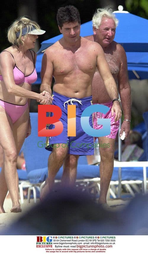 Simon Cowell and Michael Winner on Barbados Holiday