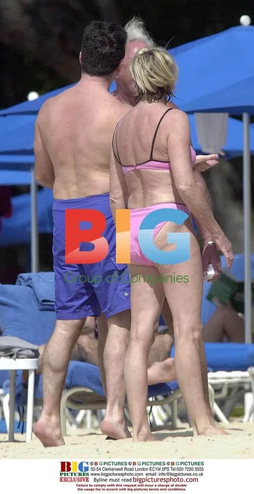 Simon Cowell on Winter Holiday in Barbados