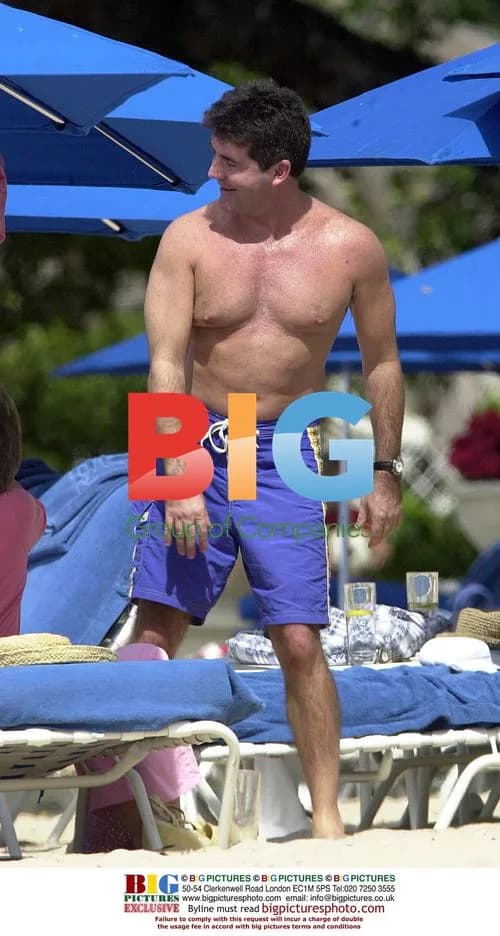 Simon Cowell Topless on Barbados Vacation
