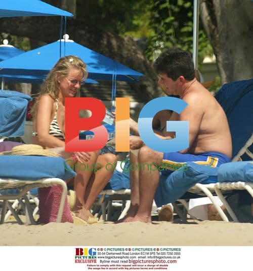 Simon Cowell on Winter Holiday in Barbados