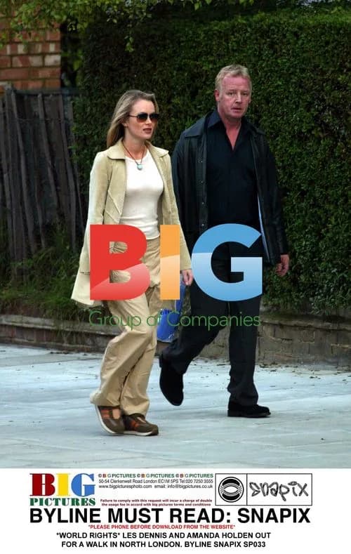 Les Dennis and Amanda Holden Out for Walk in London