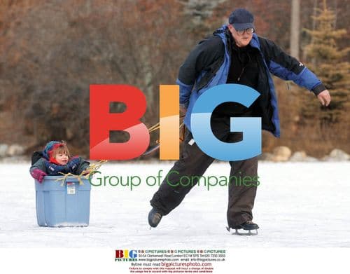 Man pulls granddaughter on ice in Kalispell, MT