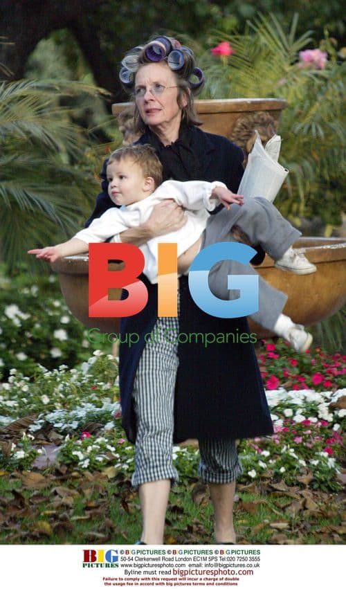 Diane Keaton Spotted with Rollers in Beverly Hills