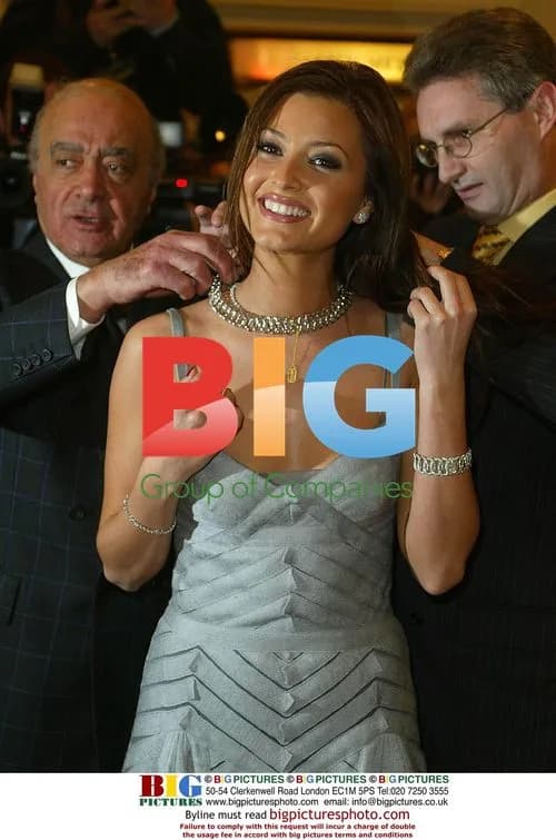 Holly Valance and Mohamed Al Fayed at Harrods