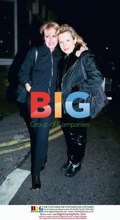 Joanna Lumley and Jennifer Saunders at The Ivy