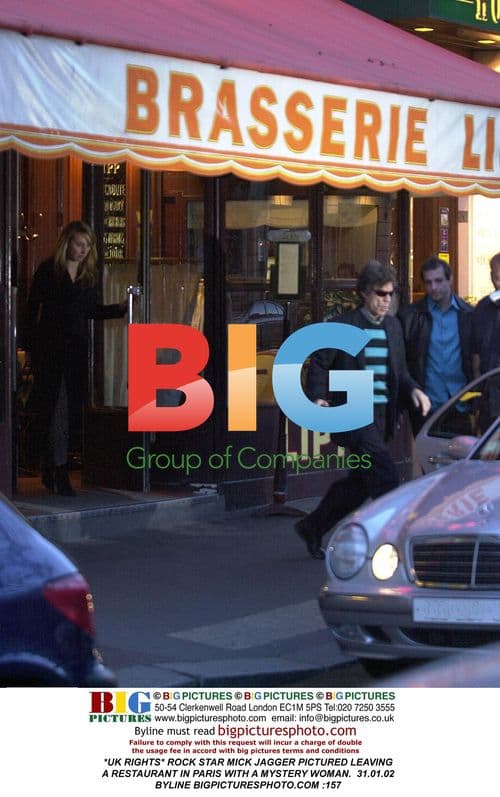 Mick Jagger Leaving Paris Restaurant