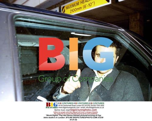 Darius Danesh arrives at Pop Idols studio