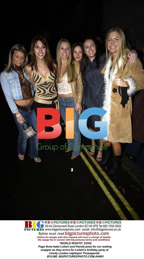 Page 3 babe Leilani and friends arrive at birthday party