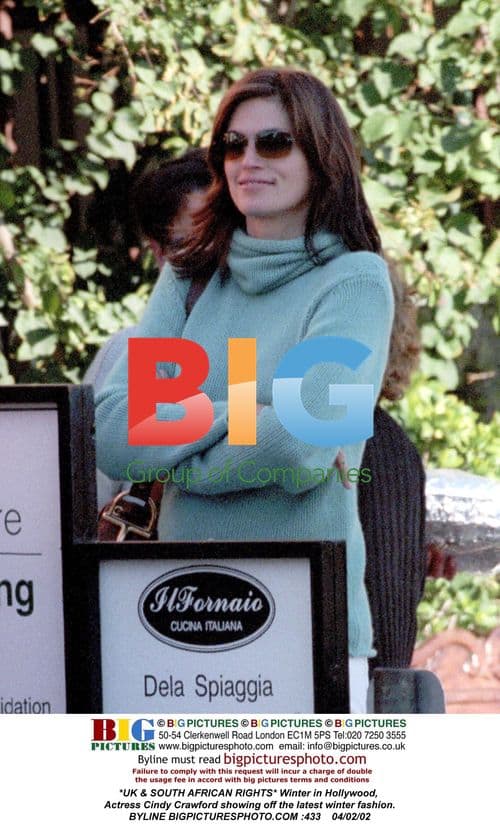 Cindy Crawford showcasing winter fashion