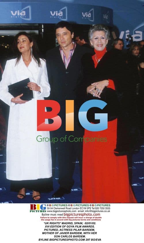 Pilar Bardem and son Carlos at Goya Film Awards