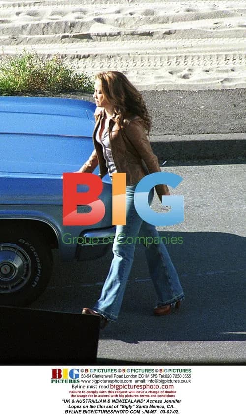 Jennifer Lopez on set of "Gigly" in Santa Monica