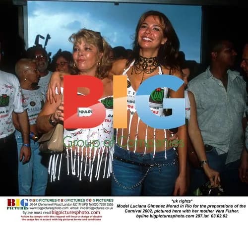 Model Luciana Gimenez Morad in Rio for Carnival 2002