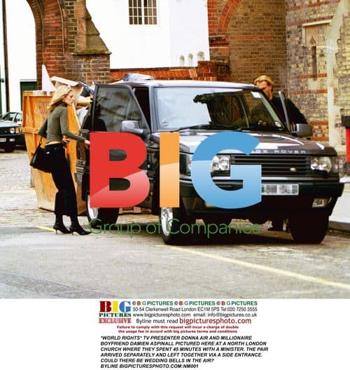 TV Presenter Donna Air and Boyfriend Damien Aspinall Spotted at Church